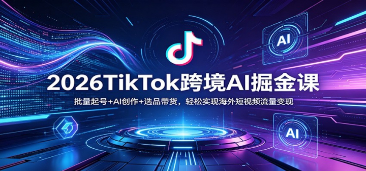 2026TikTok�羳AI���Σ��������+AI����+ѡƷ����������ʵ�ֺ������Ƶ��������