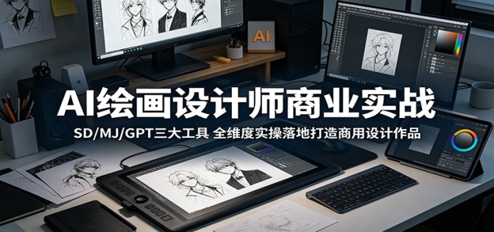 AI�滭���ʦ��ҵʵս��SD/MJ/GPT���󹤾ߣ�ȫά��ʵ����ش������������Ʒ