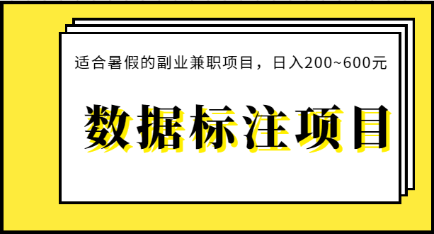 数据标注项目：适合暑假的副业兼职项目，日入200~600元-有术宝库