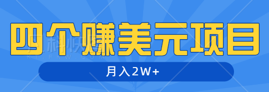 只有中国人能做的四个赚美元项目，简单操作月入2W+【视频教程】插图