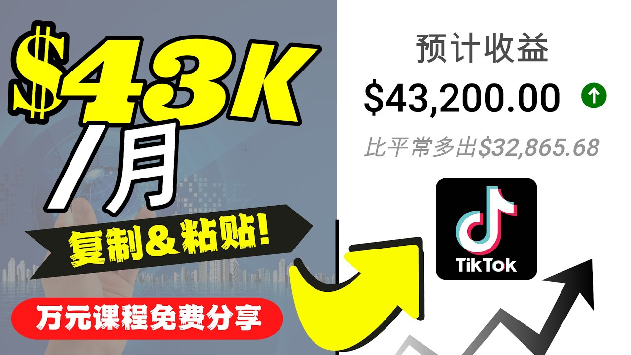 2022抖音国际版Tiktok赚钱项目：每天上传一个视频就轻松月入$43200-浪子叔副业网