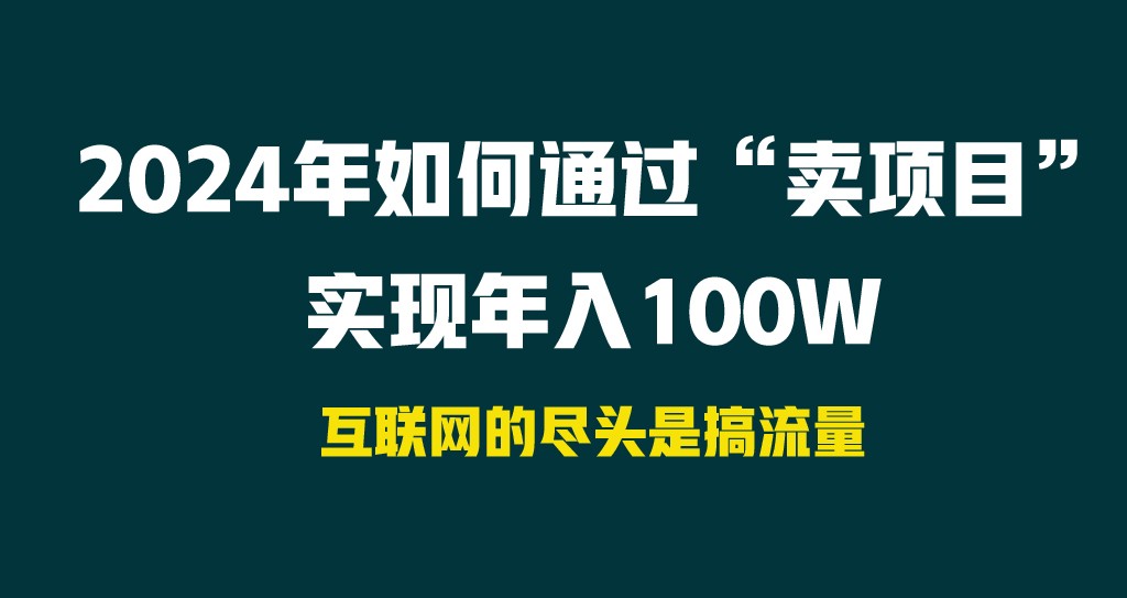 2024年如何通过“卖项目”实现年入100W -有术宝库