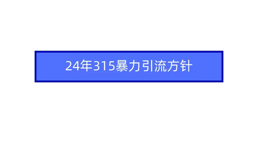 2024年自媒体爆款视频制作，快速涨粉暴力引流方针！-有术宝库