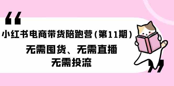 小红书电商带货陪跑营(第11期)无需囤货、无需直播、无需投流-创业项目论坛-资源分享-6协议-村兔网