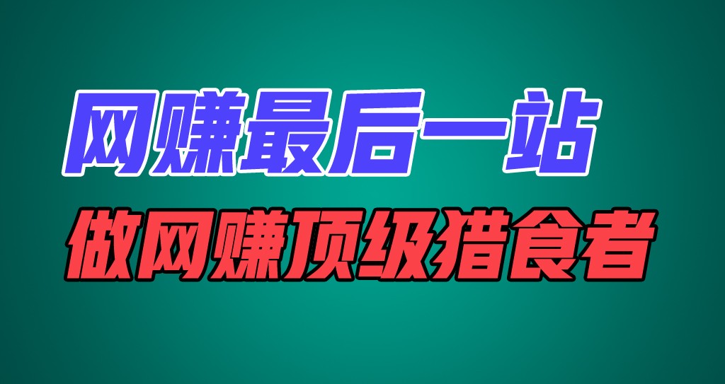 网赚最后一站，卖项目，做网赚顶级猎食者-有术宝库