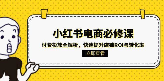 小红书电商必修课：付费投放全解析，快速提升店铺ROI与转化率_陌咲网