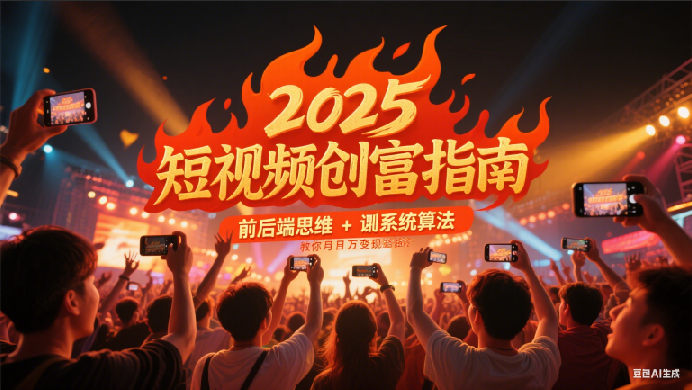 2025短视频创富指南，前后端思维 + 系统算法，教你月入过万变现路径
