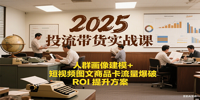 2025投流带货实战课：人群画像建模+短视频图文商品卡流量爆破ROI提升方案_酷乐网