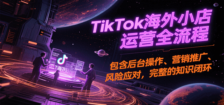 TikTok海外小店运营全流程，包含后台操作、营销推广、风险应对，完整的知识闭环_酷乐网