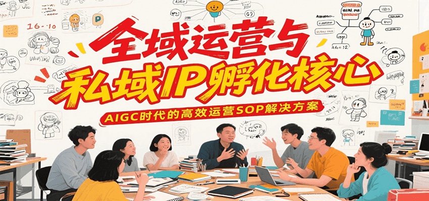 全域运营与私域IP孵化核心，AIGC时代的高效运营SOP解决方案_酷乐网