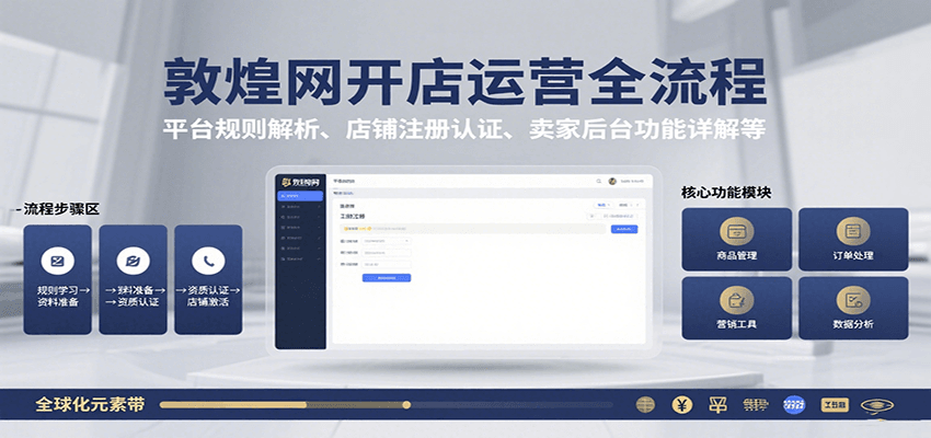 敦煌网开店运营全流程：平台规则解析、店铺注册认证、卖家后台功能详解等-951博客