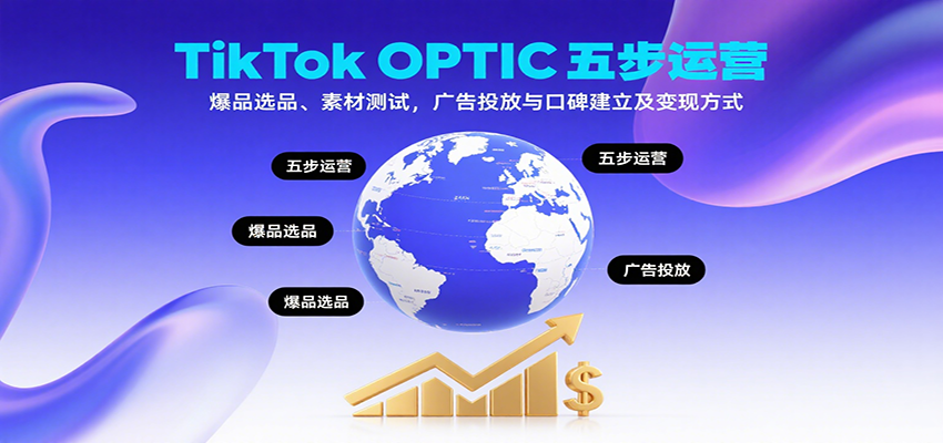 TikTok OPTIC五步运营，爆品选品、素材测试，广告投放与口碑建立及变现方式_酷乐网