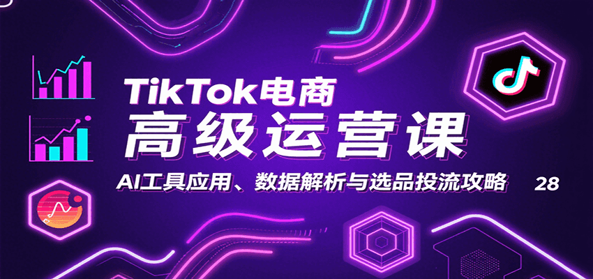 TikTok电商高级运营课：AI工具应用、数据解析与选品投流攻略-951博客