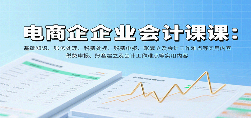 电商企业会计课：基础知识、账务处理、税费申报、账套建立及会计工作难点等实用内容-951博客