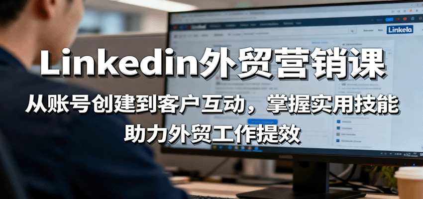 LinkedIn外贸营销课：从账号创建到客户互动，掌握实用技能，助力外贸工作提效_酷乐网