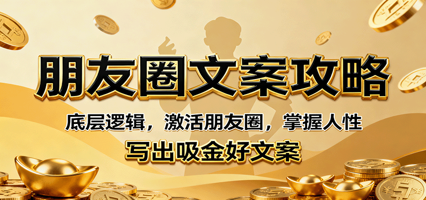 朋友圈文案攻略：底层逻辑，激活朋友圈，掌握人性，写出吸金好文案_酷乐网