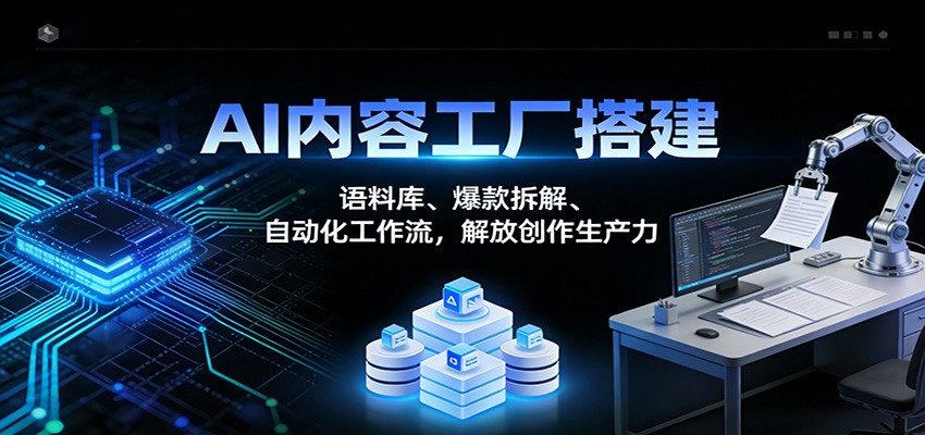 AI内容工厂搭建：语料库、爆款拆解、自动化工作流，解放创作生产力_酷乐网