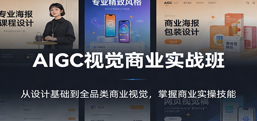 AIGC视觉商业实战班：从设计基础到全品类商业视觉，掌握商业实操技能-951博客