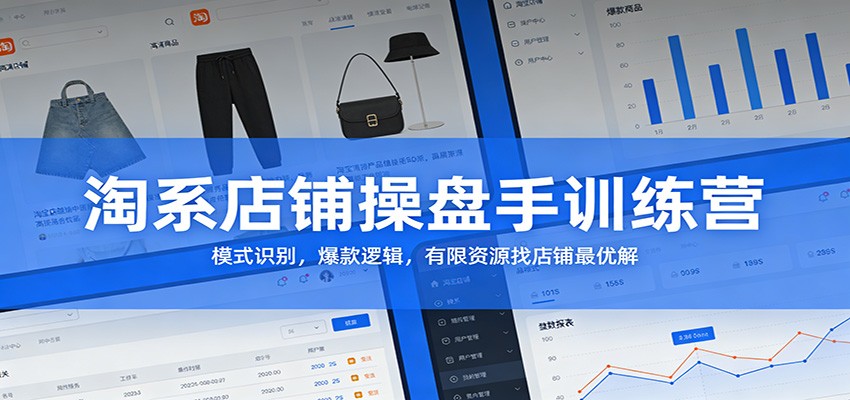 淘系店铺操盘手训练营：模式识别，爆款逻辑，有限资源找店铺最优解-951博客