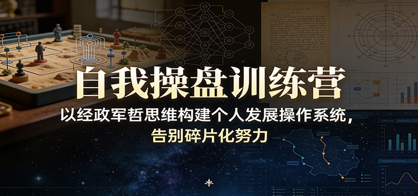 自我操盘训练营:以经政军哲思维构建个人发展操作系统,告别碎片化努力_酷乐网