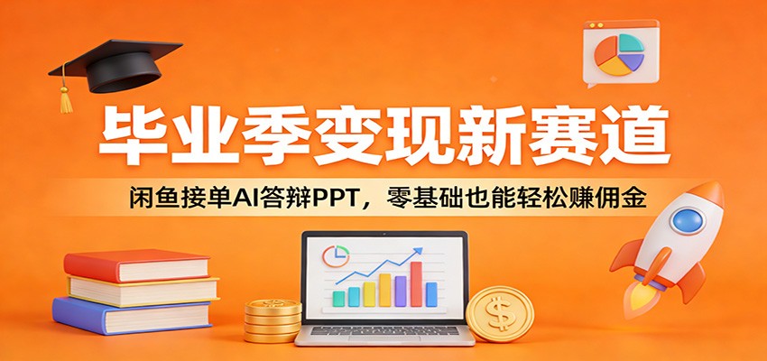 毕业季变现新赛道：闲鱼接单AI答辩PPT，零基础也能轻松赚佣金_酷乐网