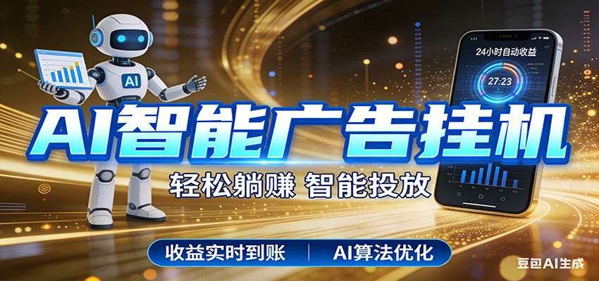 智能广告挂机新时代，利用碎片化时间实现稳定被动收益，AI帮你持续盈利_酷乐网