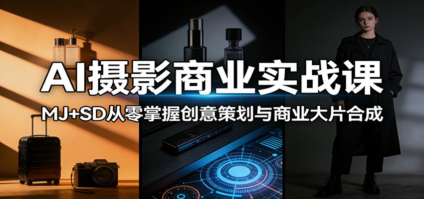AI摄影商业实战课：MJ+SD从零掌握创意策划与商业大片合成_酷乐网