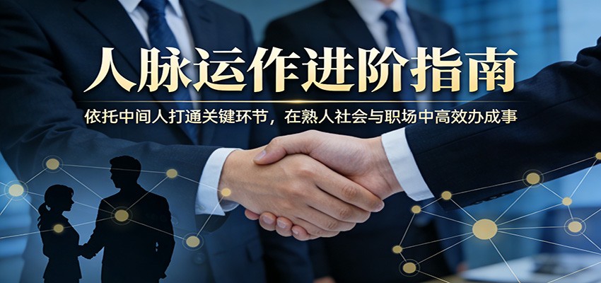 付费文章：人脉运作进阶指南，依托中间人打通关键环节，在熟人社会与职场中高效办成事_酷乐网