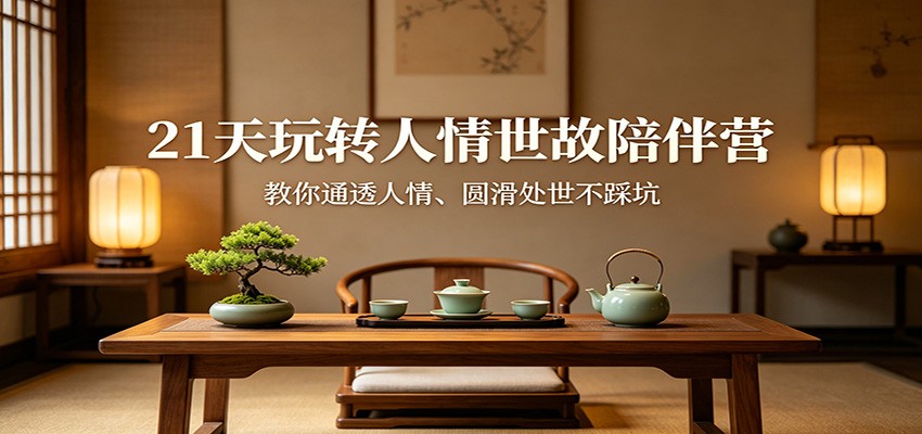 21天玩转人情世故陪伴营：教你通透人情、圆滑处世不踩坑_酷乐网