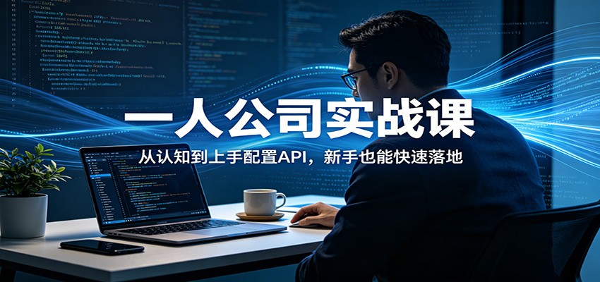 一人公司实战课：从认知到上手配置API，新手也能快速落地_酷乐网