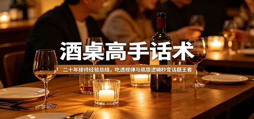 酒桌高手话术：二十年接待经验总结，吃透规律与底层逻辑秒变话题王者_酷乐网