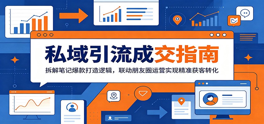 私域引流成交指南：拆解笔记爆款打造逻辑，联动朋友圈运营实现精准获客转化-中创副业网