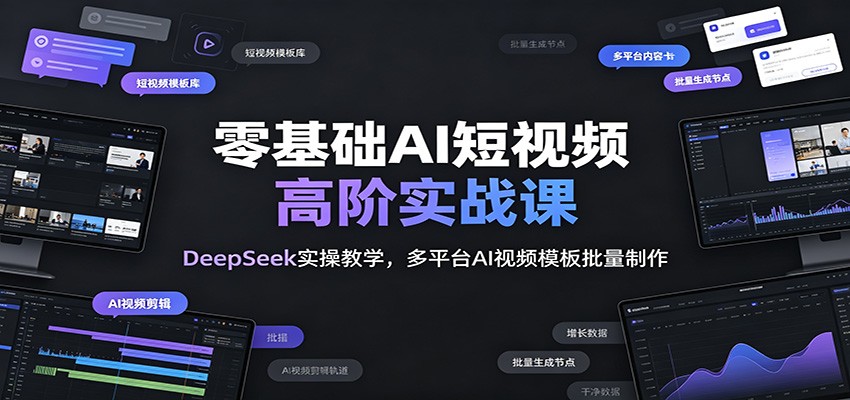 �����AI����Ƶ�߽�ʵս�Σ�DeepSeekʵ�ٽ�ѧ����ƽ̨AI��Ƶģ����������7817 ����:��Ե��ҵ�� ����ID:120696 