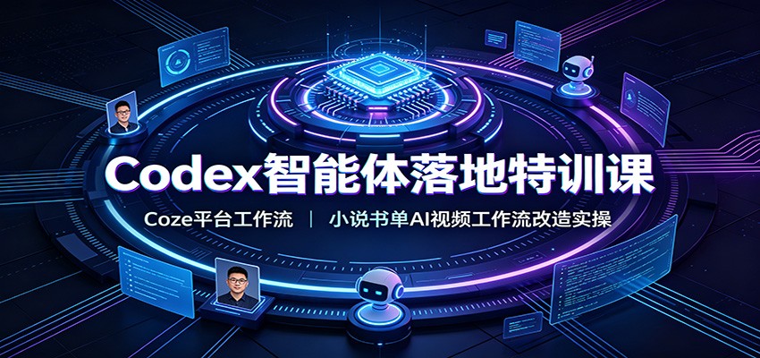 Codex智能体落地特训课：Coze平台工作流，小说书单AI视频工作流改造实操-中创副业网