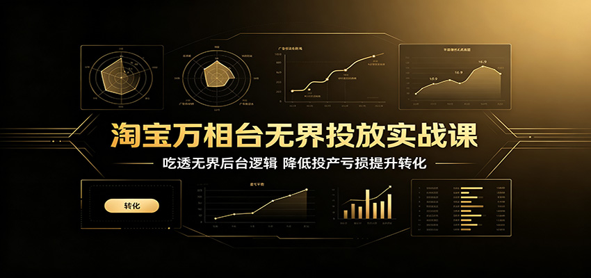 淘宝万相台无界投放实战课：吃透无界后台逻辑，降低投产亏损提升转化-中创副业网