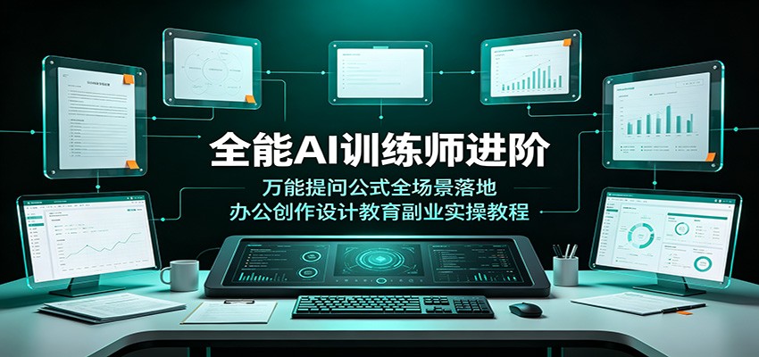 全能AI训练师进阶：万能提问公式全场景落地，办公创作设计教育副业实操教程-中创副业网