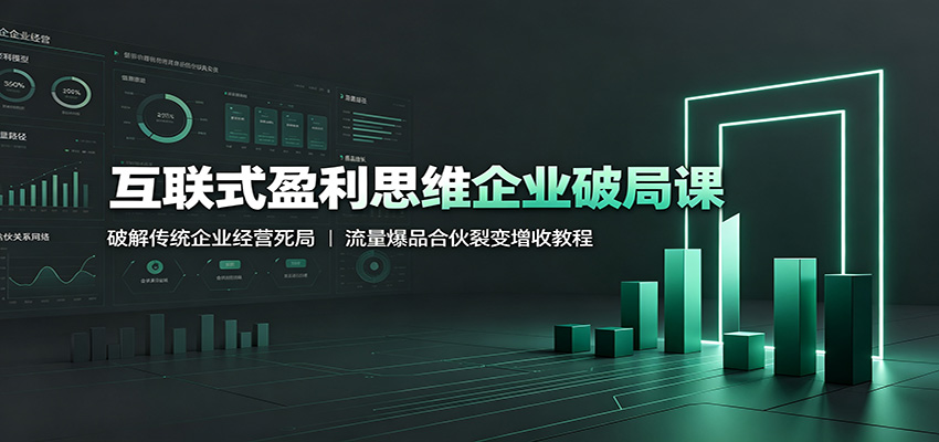 互联式盈利思维企业破局课：破解传统企业经营死局，流量爆品合伙裂变增收教程-中创副业网