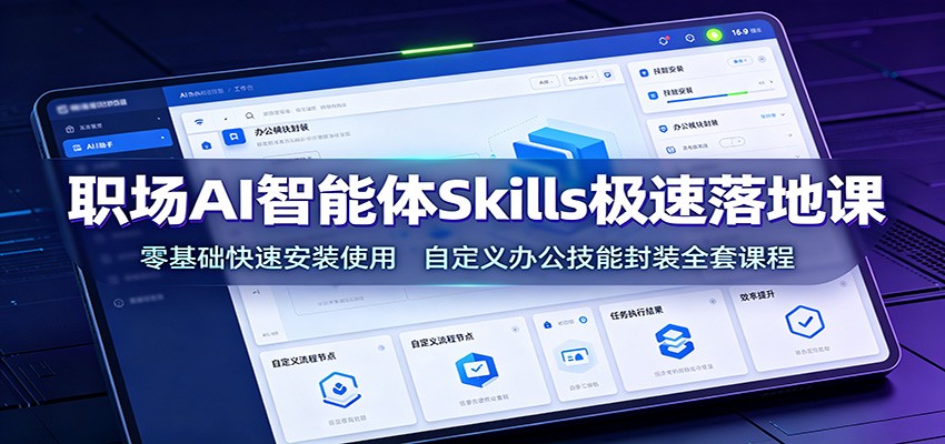 ְ��AI������Skills������ؿΣ���������ٰ�װʹ�ã��Զ���칫���ܷ�װȫ�׿γ�3715 ����:��Ե��ҵ�� ����ID:120883 