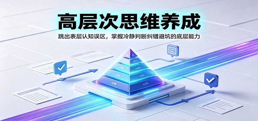 高层次思维养成：跳出表层认知误区，掌握冷静判断纠错避坑的底层能力-副业研究所