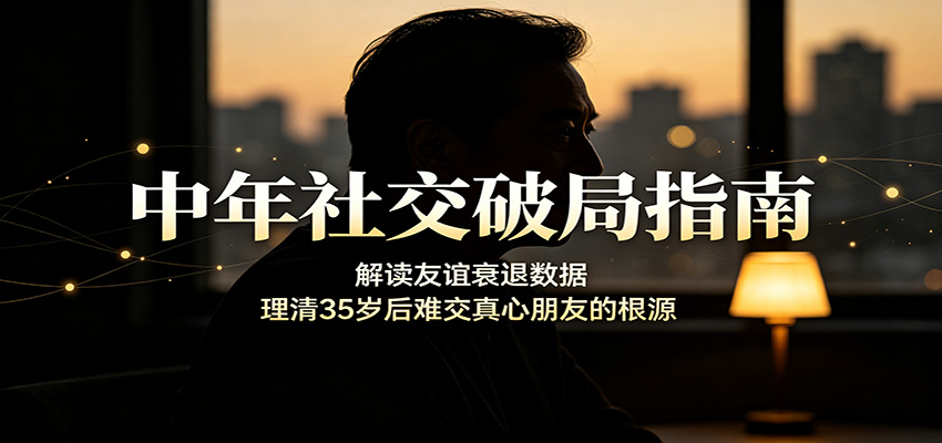 中年社交破局指南：解读友谊衰退数据，理清35岁后难交真心朋友的根源-副业研究所