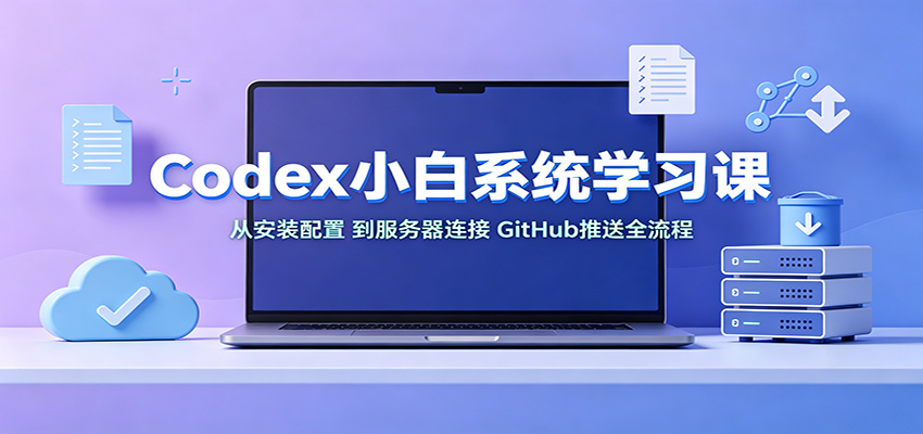 Codex小白系统学习课：小从安装配置，到服务器连接、GitHub推送全流程-副业研究所