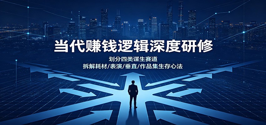 当代赚钱逻辑深度研修：划分四类谋生赛道，拆解耗材/表演/垂直/作品集生存心法-副业研究所