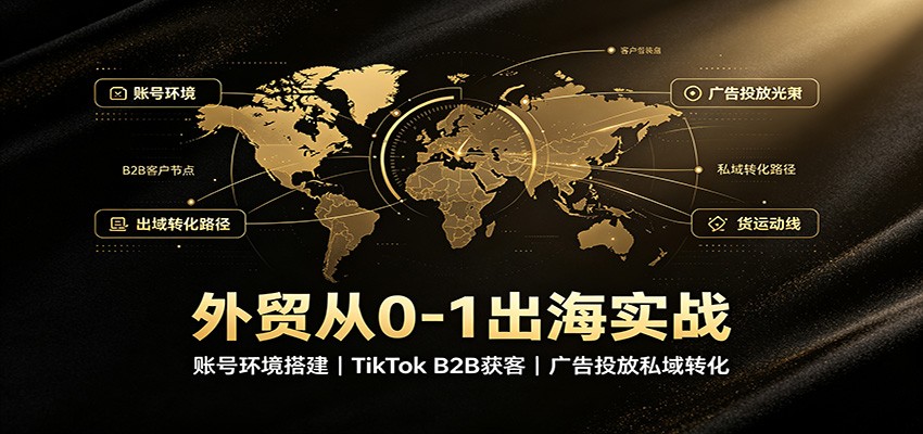 ��ó��0-1����ʵս���˺Ż������TikTok B2B��ͣ����Ͷ��˽��ת��2 ����:��Ե��ҵ�� ����ID:121188 