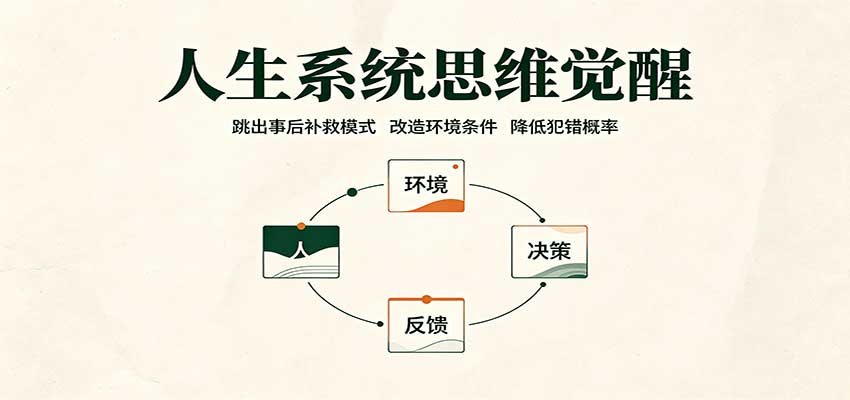 人生系统思维觉醒：跳出事后补救模式，改造环境条件，降低犯错概率-副业研究所