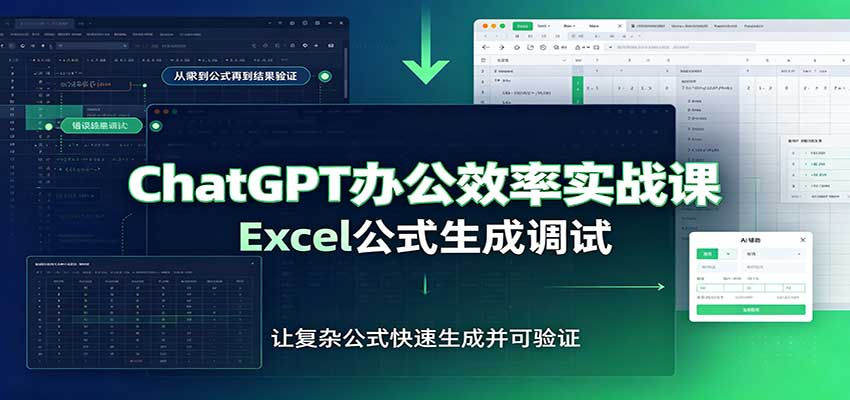 ChatGPT办公效率实战课：提示词技巧，Excel公式生成调试，文档编写教程-副业研究所