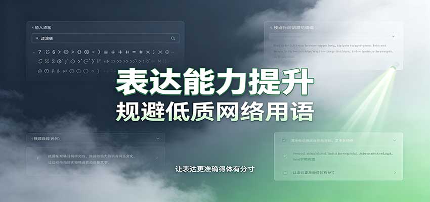 表达能力提升：语言塑造思想逻辑，规避低质网络用语，强化心智感知-副业研究所