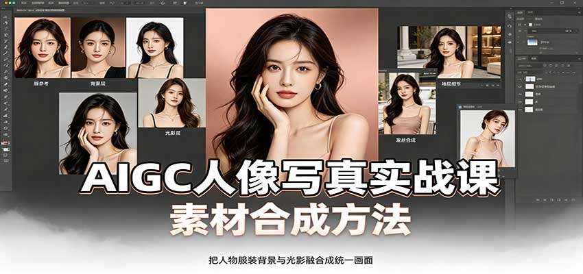 AIGC人像写真实战课：软件平台部署筹备，素材合成方法，多题材写真案例-副业研究所