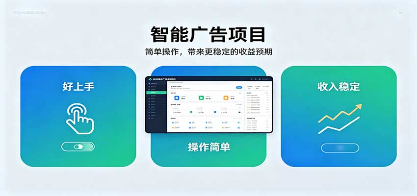 智能广告挂机项目，操作简单上手快，收益稳定可持续。稳定日入300+-副业研究所