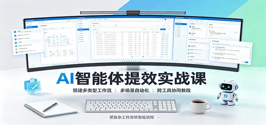 AI智能体提效实战课：搭建多类型工作流，多场景自动化，跨工具协同教程-副业研究所
