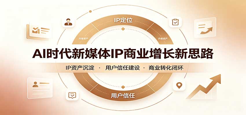 AI时代新媒体IP商业增长新思路：摒弃复杂运营套路，用极简思维打通获客路径-副业研究所